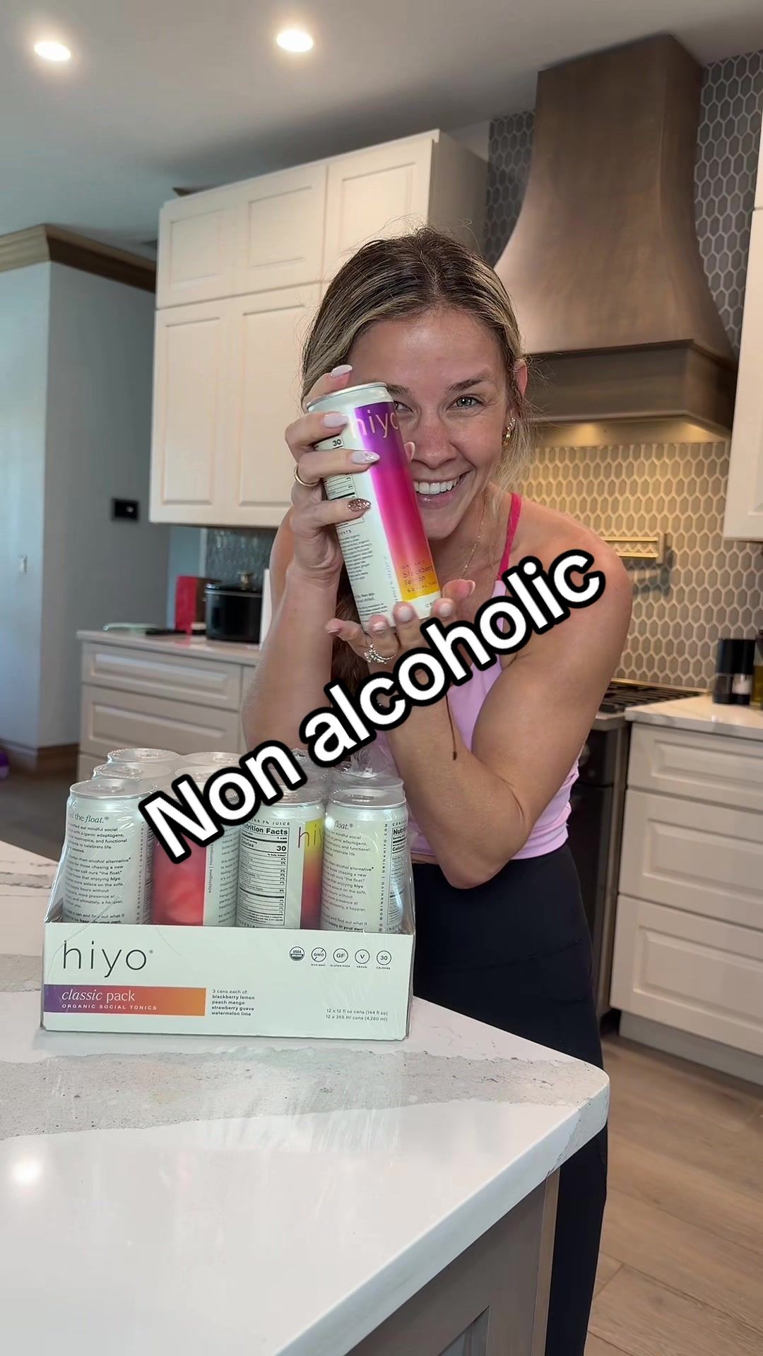 TikTok post by @haileyrgoodwin for hiyo. Caption reads: [...] not an energy drink! Social tonic drink!....