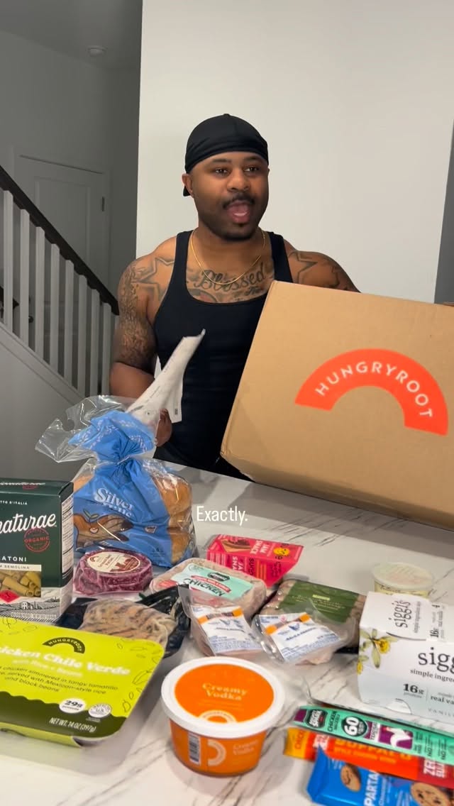 Instagram post by @jroc__lasker for Hungryroot. Caption reads: Use code “ELNINO” to get 40% off your first....