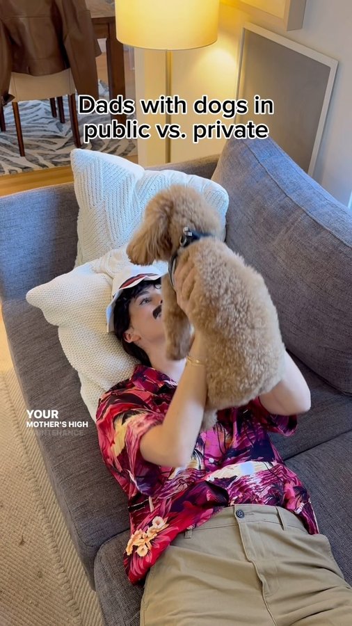 Instagram post by @corporatenatalie for ACANA Petfoods. Caption reads: Dogs 🤝Dads @acanapetfood’s nutritious recipes are....