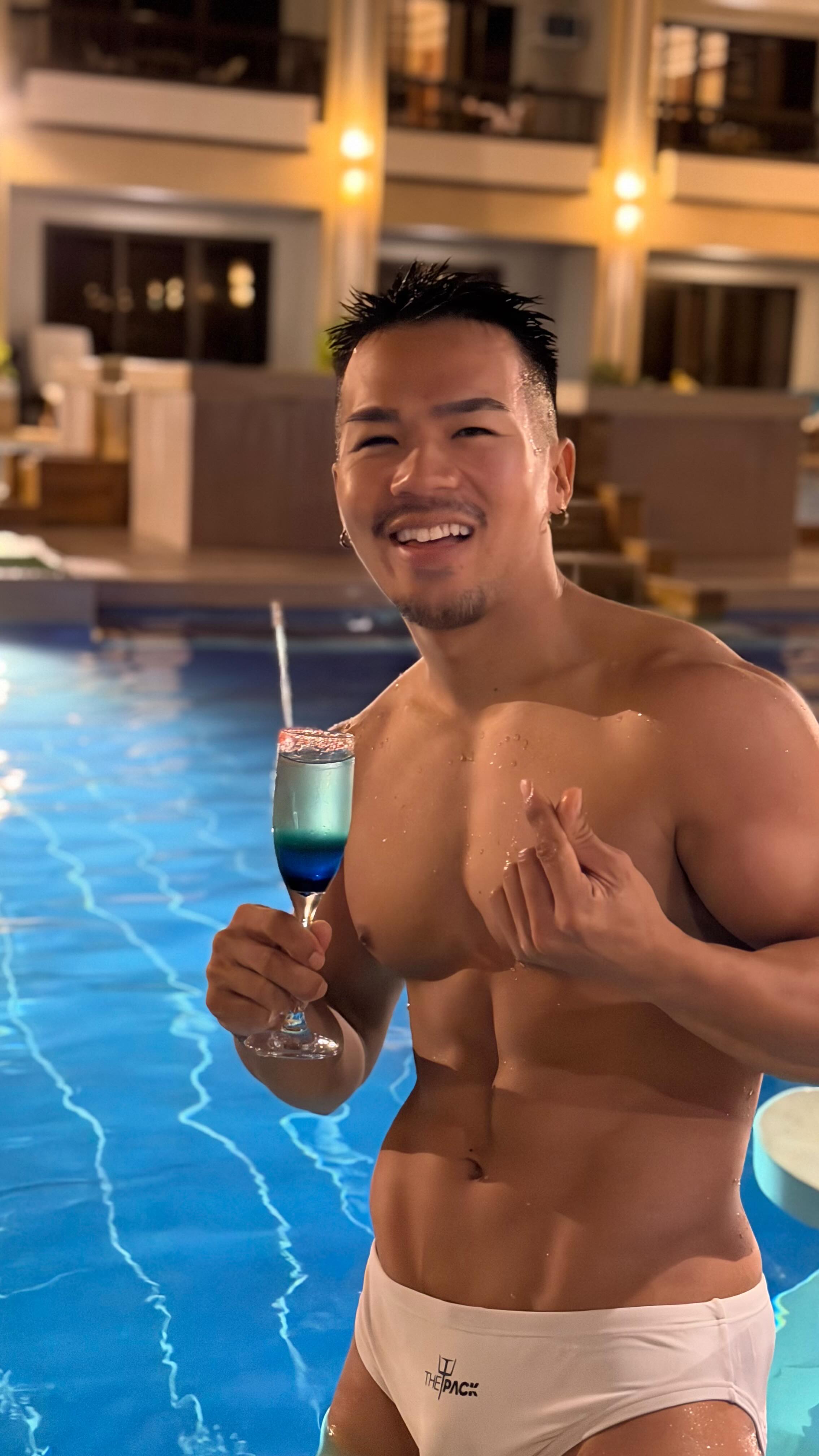 Instagram post by @gori_yuta_rico for ThePack Underwear. Caption reads: Boracay 🏝️🇵🇭 vibe !

@thepackunderwear_official....