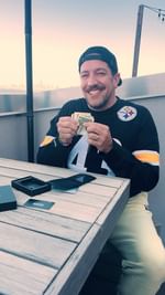 Instagram post by @salvulcano for Ridge. Caption reads: Sorry Grandma, I had to replace your wallet....