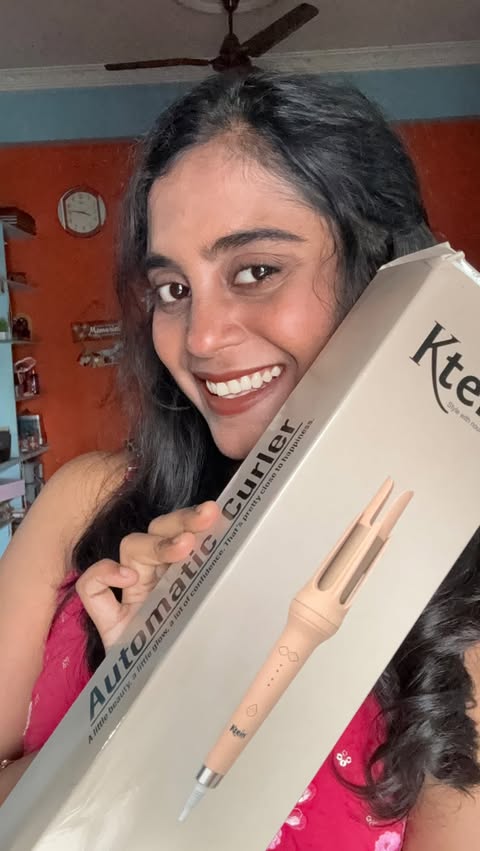 Instagram post by @sarika__rekha for Ktein Cosmetics. Caption reads: [...] curls with zero hassle. ✨ The....