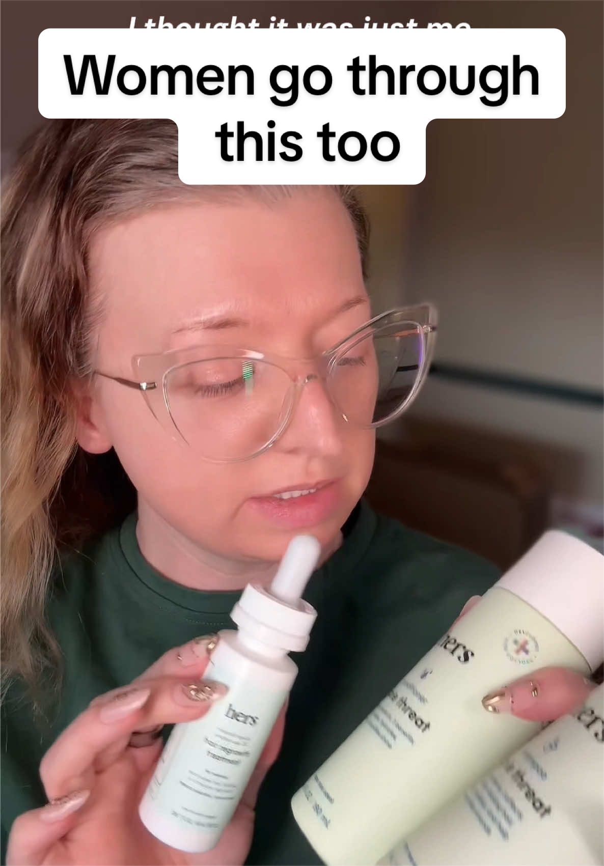 TikTok post by @clarissalavon for hims. Caption reads: [...] me feel better about my routine lately.....