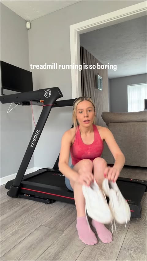 Instagram post by @amyhealthhart for YESOUL FITNESS. Caption reads: [...] home workout purchase....