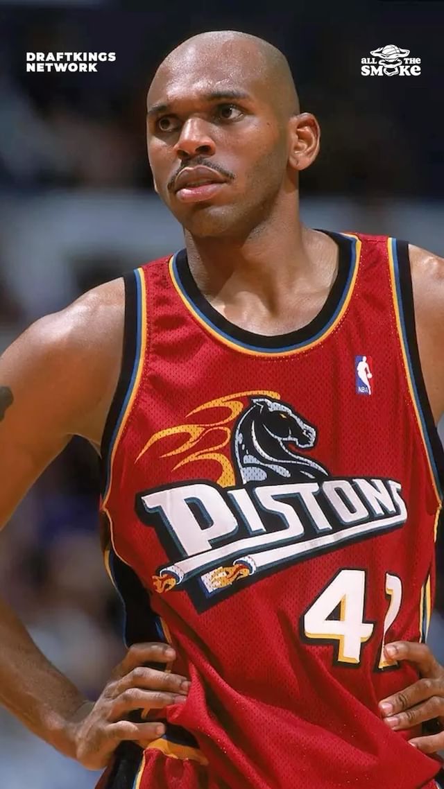 Instagram post by @jerrystackhouse42 for Coors Light. Caption reads: Jerry Stackhouse was COOKIN’ for the Pistons,....