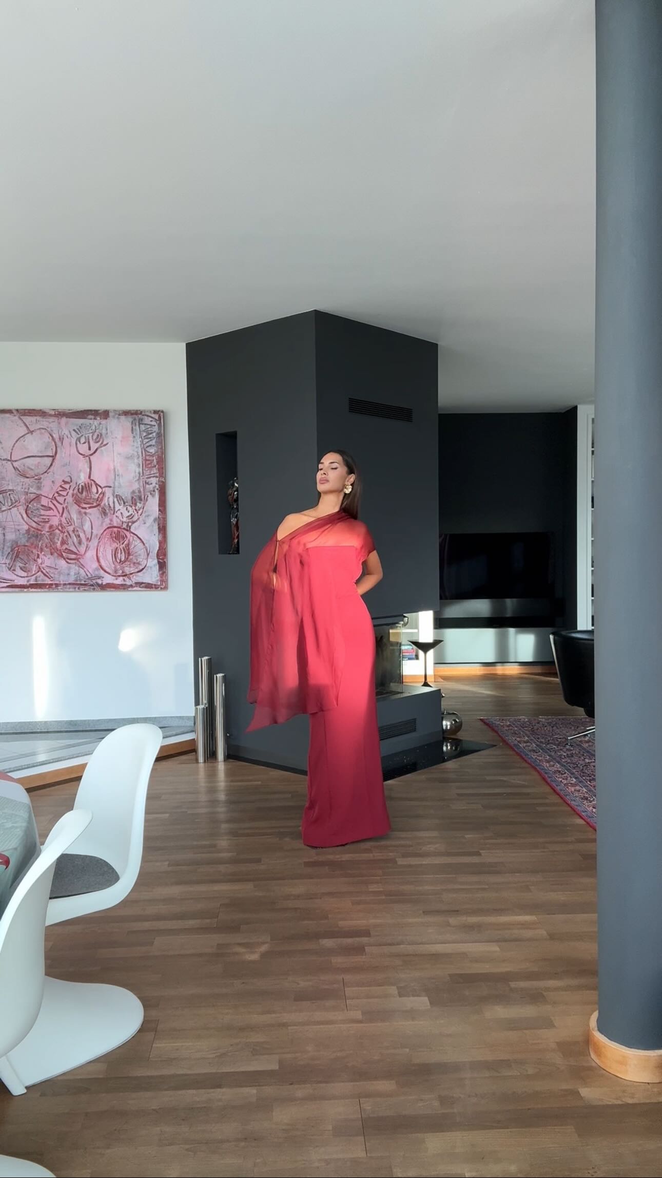 Instagram post by @ania_ddd for REVOLVE. Caption reads: 1 perfect holiday dress, 7 styles ❤️ comment your....