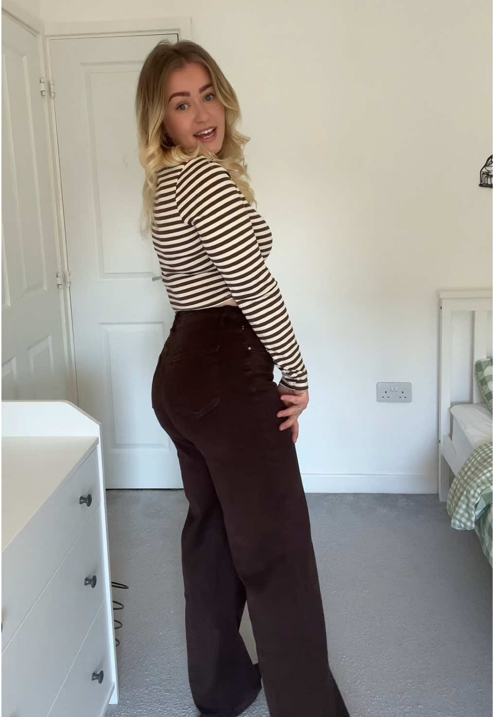 TikTok post by @abigailjadebrown for RELA RELA. Caption reads: [...] 10/10 just gutted I’m so short 🥲 @RELA RELA....