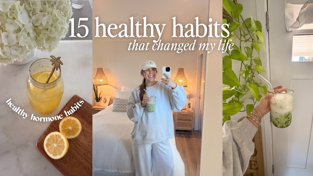 YouTube post by @CambriaJoy for iHerb. Caption reads: 15x Things I Did To Balance My Hormones |....