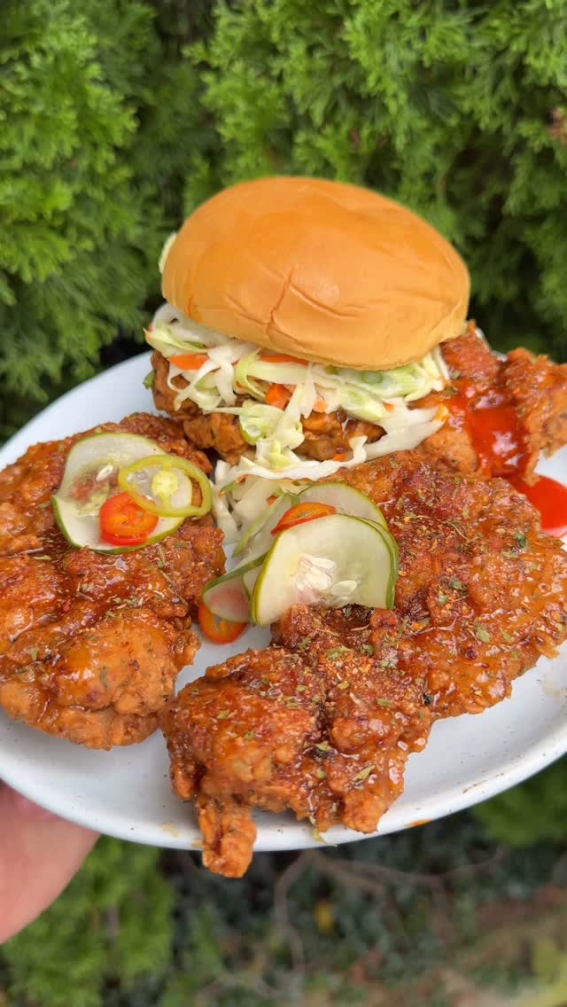 Instagram post by @mikekubiesa for Kikkoman USA. Caption reads: Comment below if you love fried chicken! I’m....