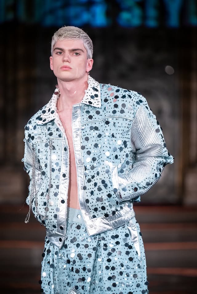 Instagram post by @george_styler for Art Hearts Fashion. Caption reads: [...] presence at NYFW. Powered by....