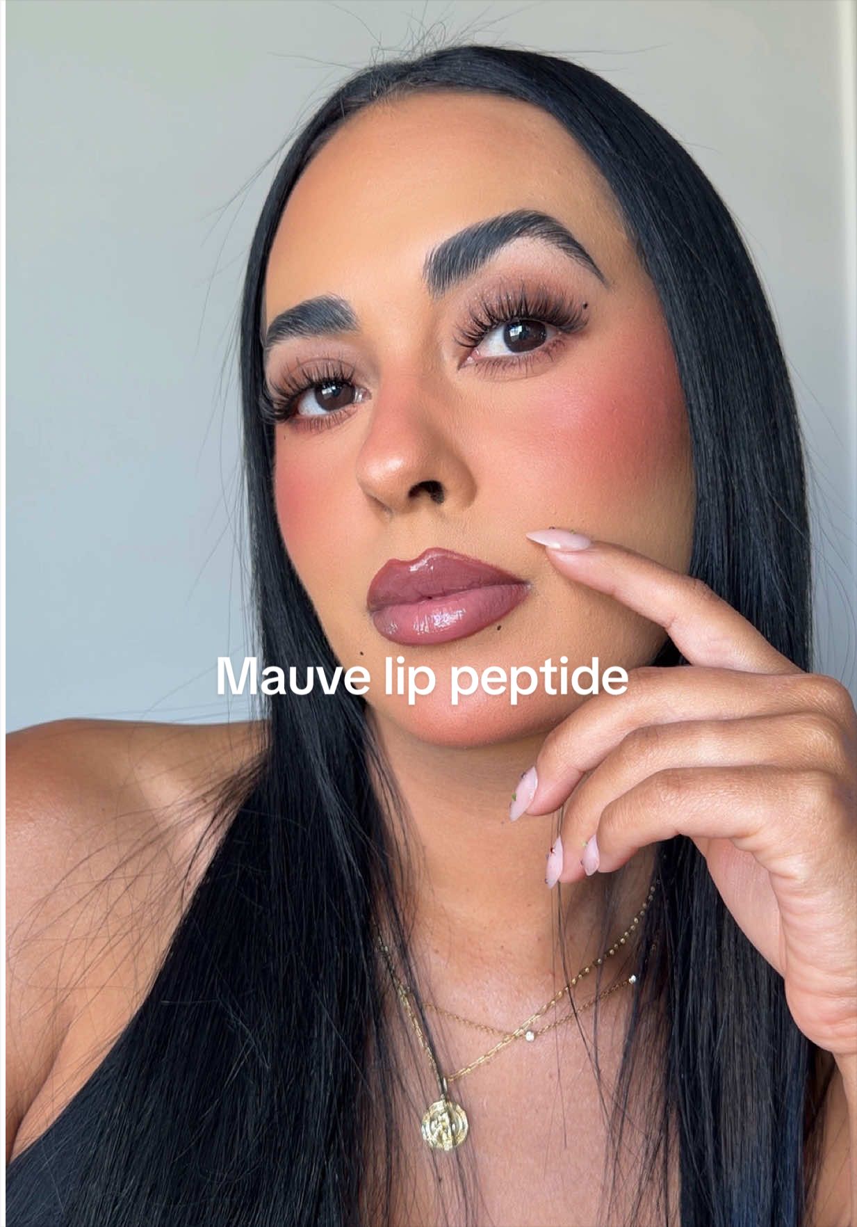 TikTok post by @angiely.goodman for Kara Beauty. Caption reads: Mauve lip combo ✨ @Kara Beauty @Morphe Cosmetics....