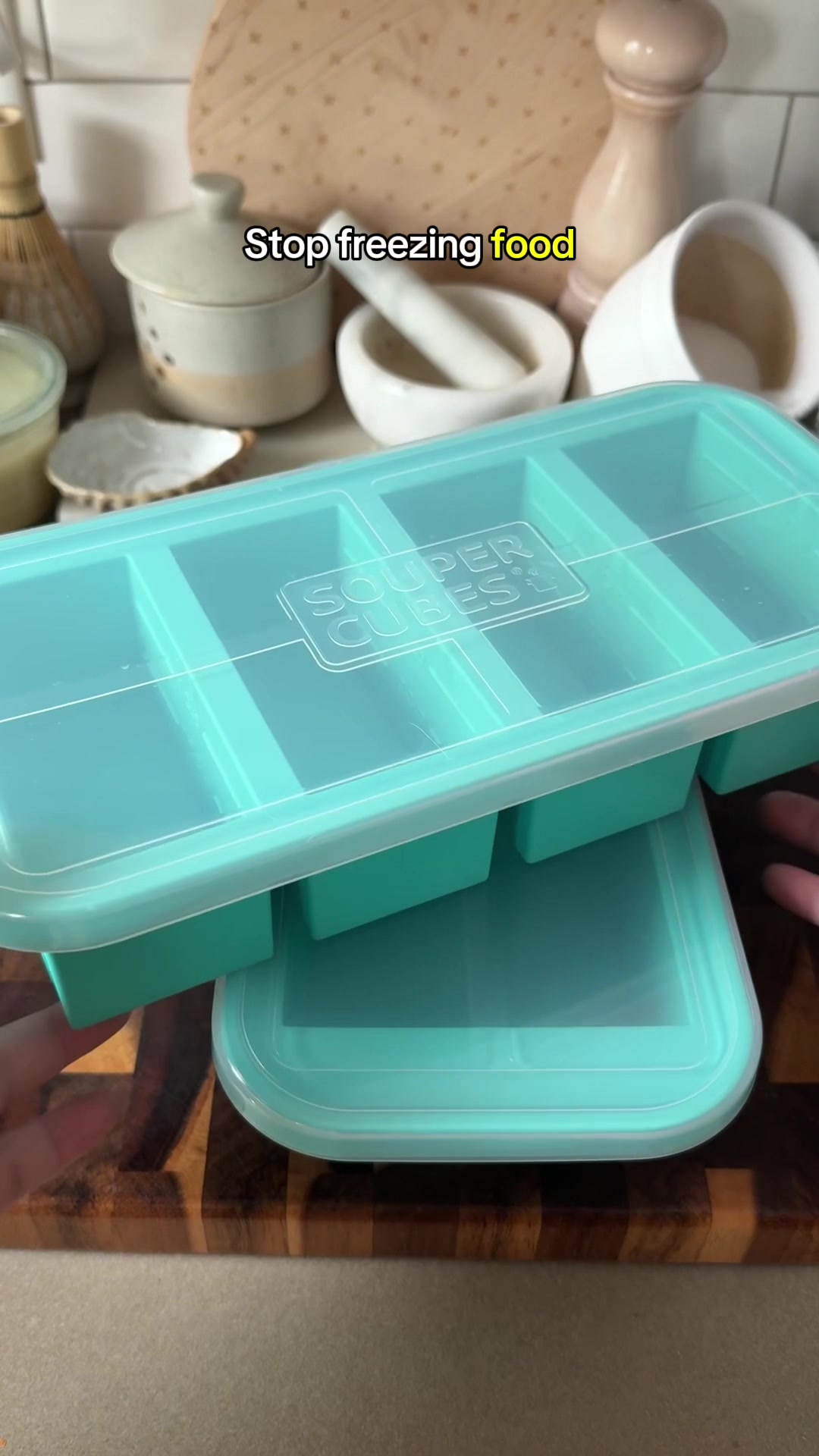 TikTok post by @simplysarahhart for Souper Cubes. Caption reads: [...] year that I’ve been partnering with @Souper....