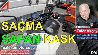 YouTube post by @ZaferAKCAY for WeTransfer. Caption reads: RIDICULOUS HELMET | 5Sriders | Motorcycle....