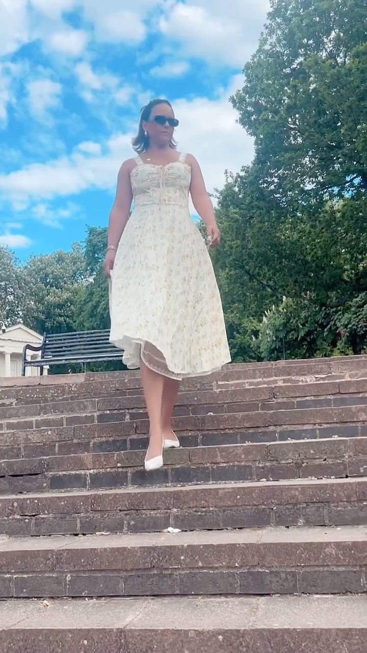 Instagram post by @kellytrind for Pandora. Caption reads: A @commense.official dress that exudes elegance....