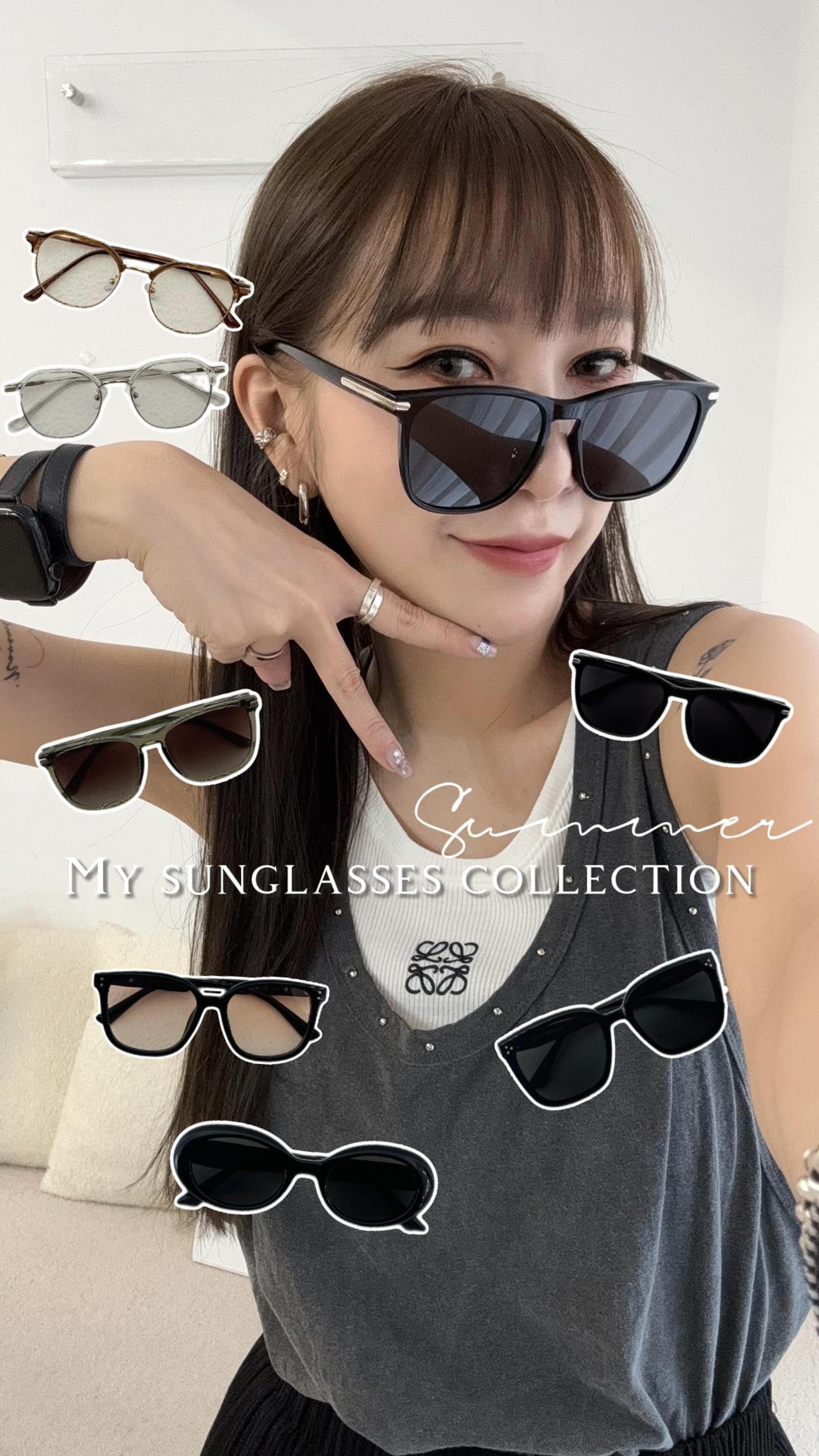 Instagram post by @leenlynn1119 for LOEWE. Caption reads: 🕶️ 👀 🖤🤍

MY SUNGLASSES COLLECTION

♥︎ Neoteria....