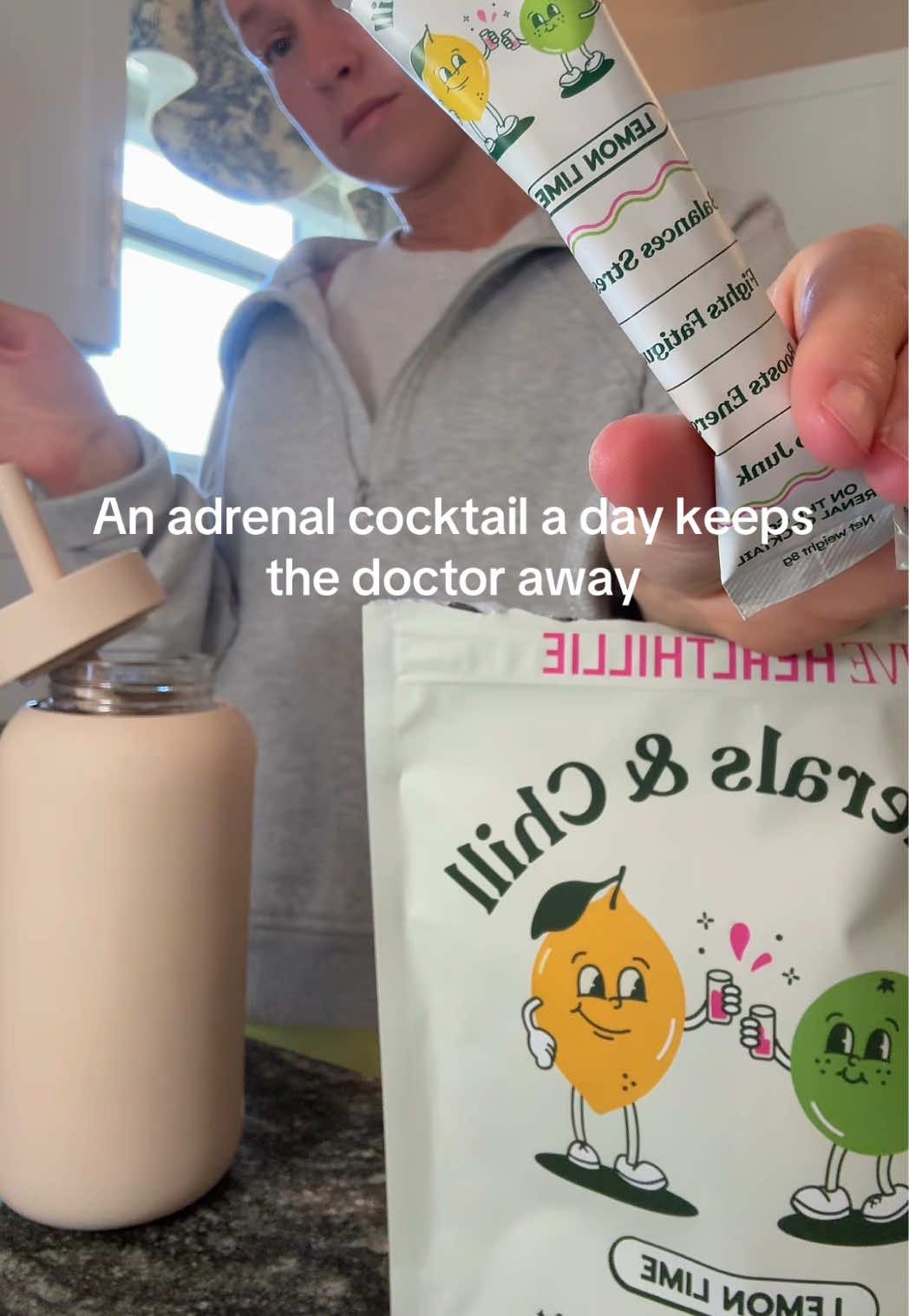TikTok post by @chanlsewell for Live Healthillie. Caption reads: [...] from energy drinks because of @Live....