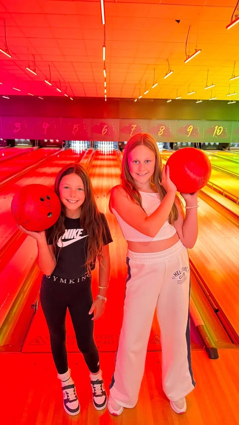 Instagram post by @our_family_community for Invyted. Caption reads: Turns out you can spend a WHOLE day at the bowling....