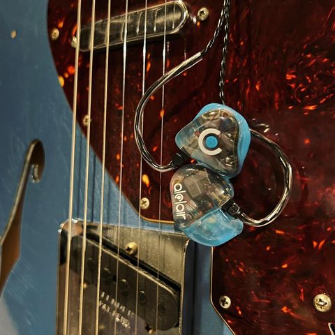 Instagram post by @rogueworshipleader for Alclair Audio. Caption reads: [...] 6-driver custom in-ear monitors from....