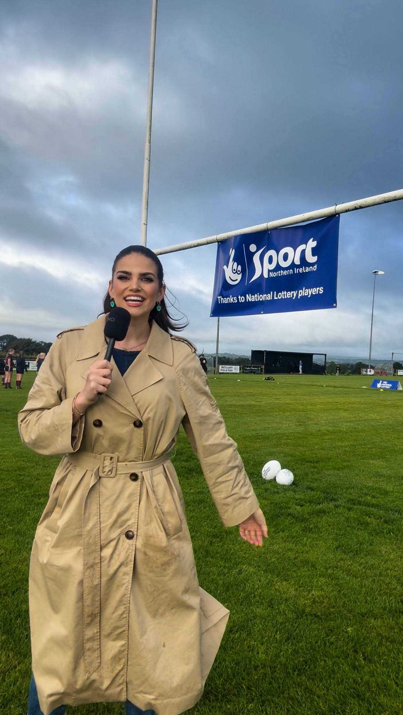 Instagram post by @jordanarnoldradio for National Lottery Good Causes. Caption reads: Yesterday I visited Enniskillen RFC, a club that’s....