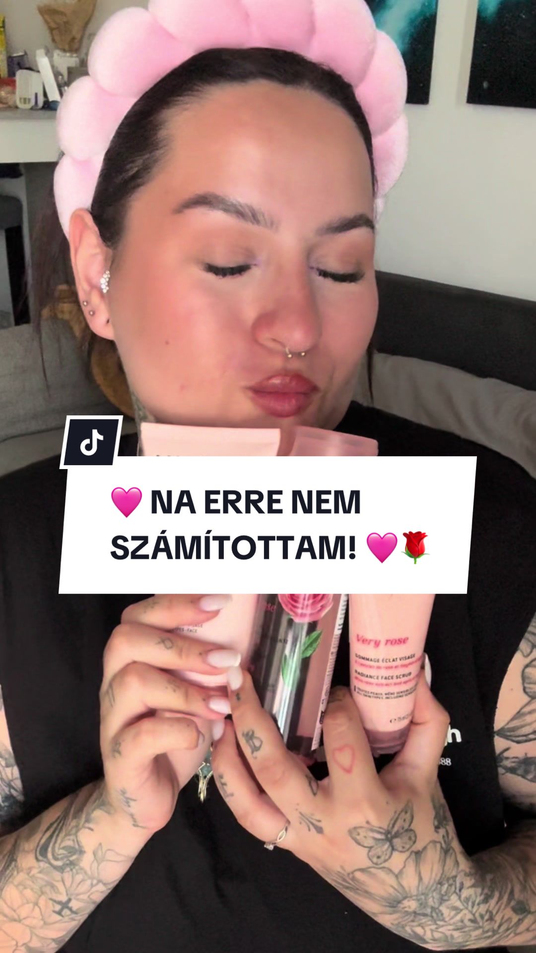 TikTok post by @itsdiana_m for NUXE. Caption reads: [...] is számítottam, millió hála @Nuxe 🙏🥹🩷....