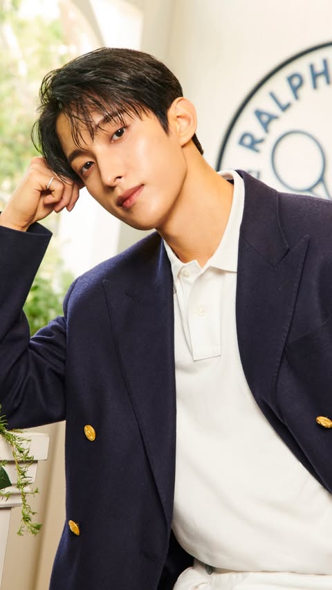 Instagram post by @dk_is_dokyeom for Ralph Lauren. Caption reads: [...] the tournament, the singer joins....