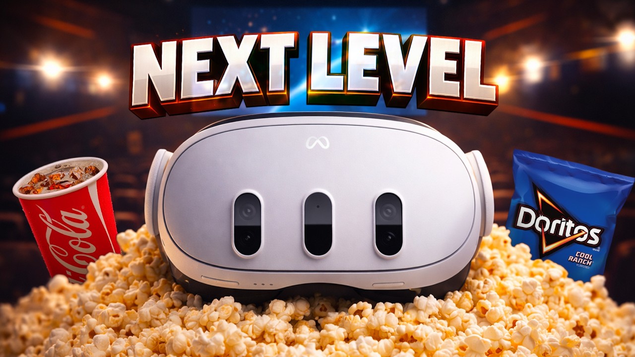 YouTube post by @VRManCave for GoodMood Boutique. Caption reads: Best Ways to Watch Movies on Quest 3 at Max....