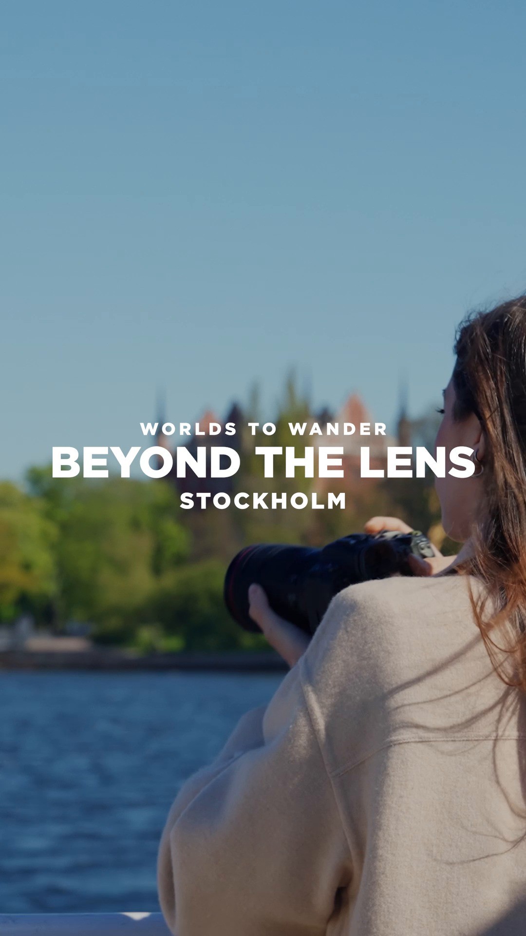 Instagram post by @saraberellini for Radisson. Caption reads: Go #BeyondTheLens in #Stockholm, wander through....