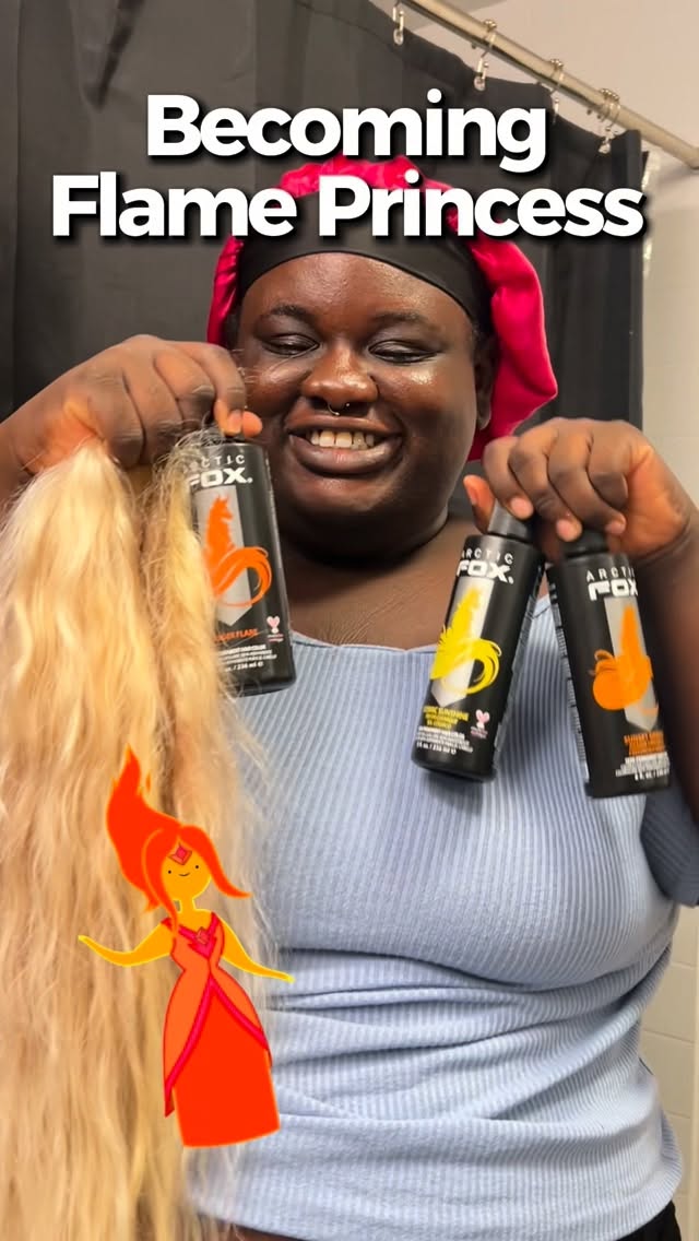 Instagram post by @okaysophi for Arctic Fox Hair Color. Caption reads: [...] from Adventure Time 🔥

Used....