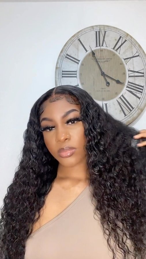 Instagram post by @_angelvin for Dolahair. Caption reads: [...] me install this glueless unit from....