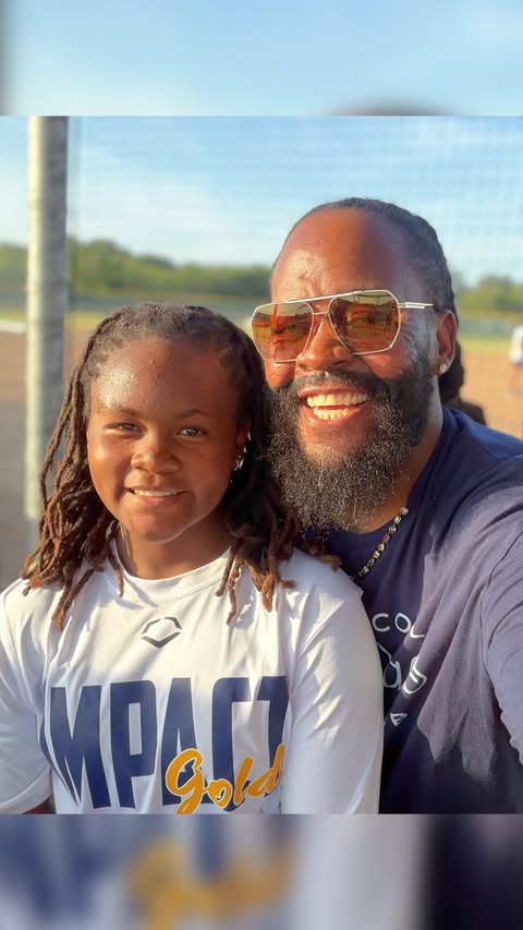Instagram post by @justadopedad for Walmart Creator. Caption reads: I’M OFFICIALLY A TRAVEL SOFTBALL DAD! 🥎....