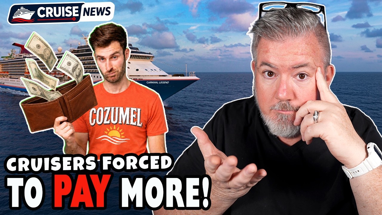 YouTube post by @LaLidoLoca for Imagine the PossiBITLYties 🧡. Caption reads: Cruisers Beware: Cruise Fees Just DOUBLED - And....
