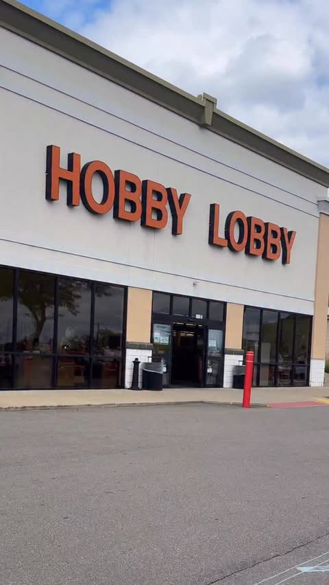 Instagram post by @julieswreathboutique for Hobby Lobby. Caption reads: Shopping in Hobby Lobby’s Valentine section is....