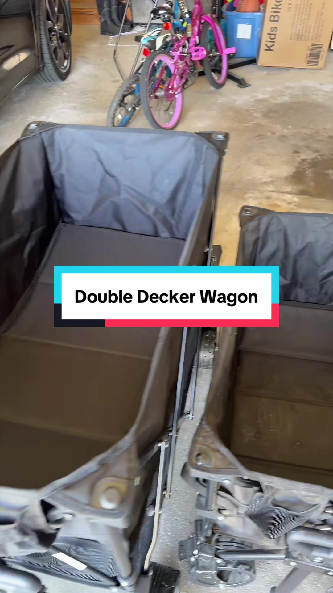 TikTok post by @tarabauman80 for Sweetcrispy. Caption reads: [...] #doubledeckerwagon #collapsiblewagon....