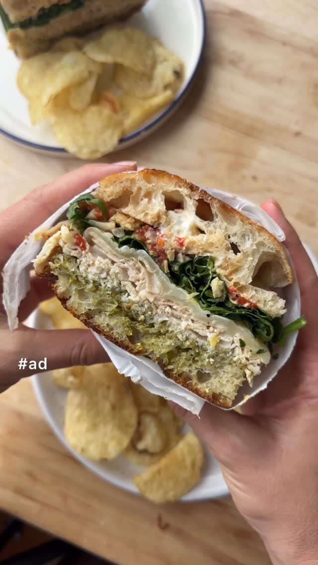 Instagram post by @luciiacro for Harris Teeter. Caption reads: Tuscan turkey sandwich. Basically what’s been....