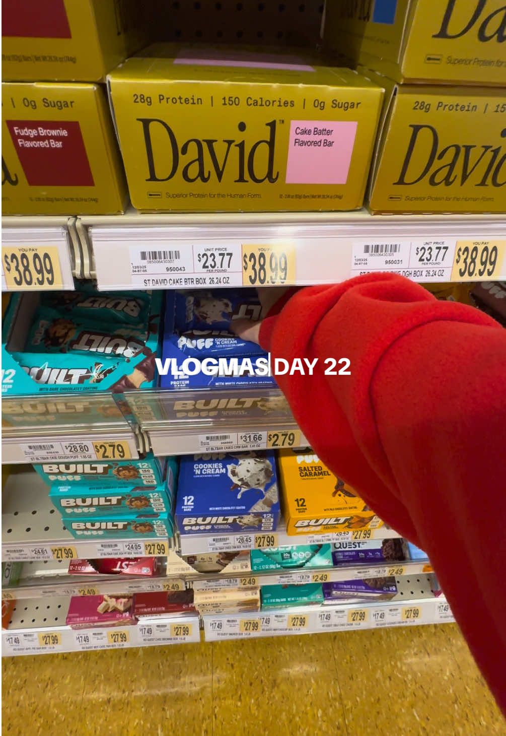 TikTok post by @mads.memss for BUILT Bar. Caption reads: Day twenty two🎄💌 Might be my new fav kind of....