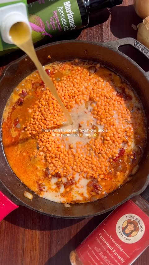 Instagram post by @farmacyrevolution_ for Sprouts Farmers Market. Caption reads: These marry me lentils had me at caramelized....