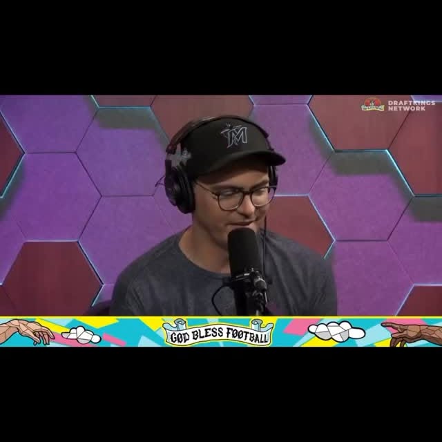 Instagram post by @godblessfootballshow for Dan Le Batard Show with Stugotz. Caption reads: Blind ranking backup QBs in the NFL 🏈 🤝@smirnoff.