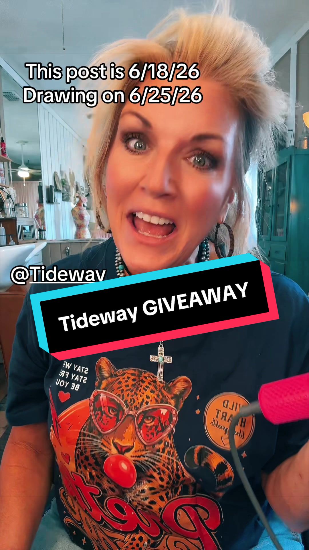 TikTok post by @catgue20 for Tideway. Caption reads: @Tideway #giveaway #dealsforyoudays #Tideway [...].