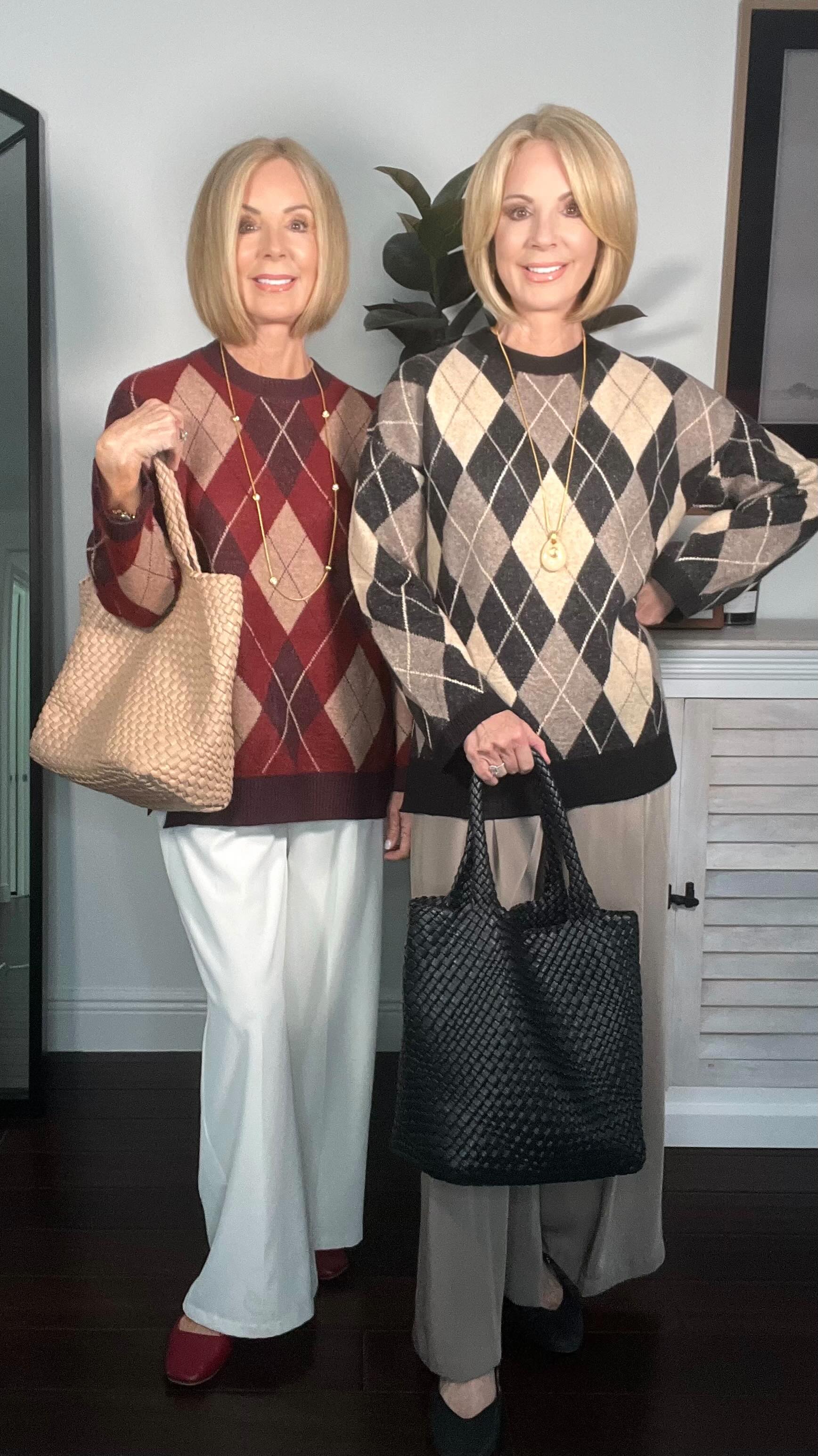 Instagram post by @double_the_style for Merokeety. Caption reads: Comment “sweaters” and we will send you the link....