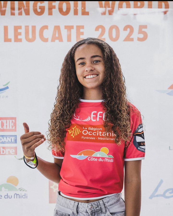 Instagram post by @enoha.laurent for Starboard. Caption reads: [...] for the support: @freewing.world....