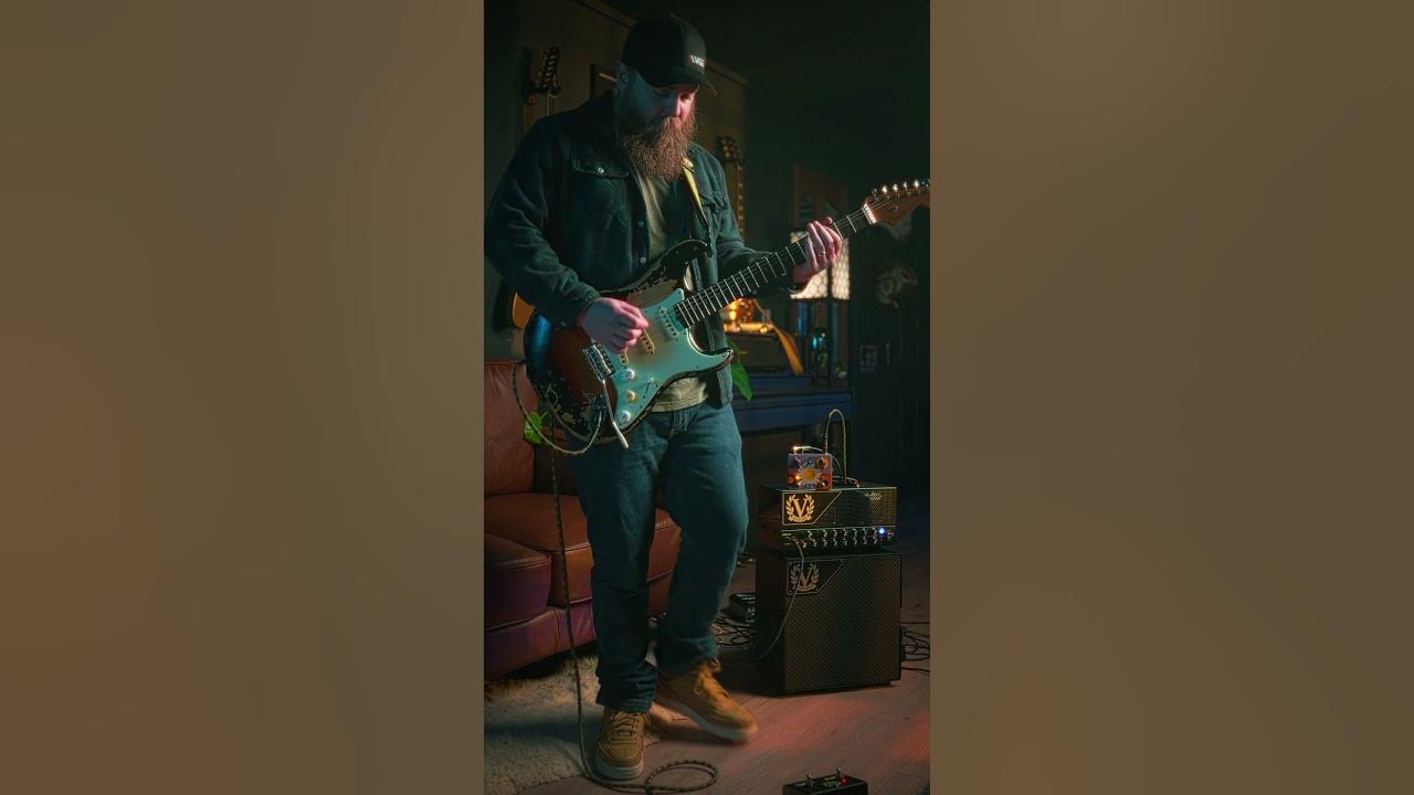 YouTube post by @jamiemorrissey for Fender. Caption reads: [...] front of the @VictoryAmps MKX with the....