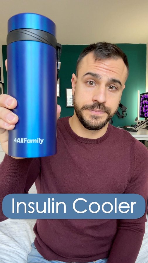 Instagram post by @diabe_tech for 4allfamily. Caption reads: [...] sooner #ad. These containers from....