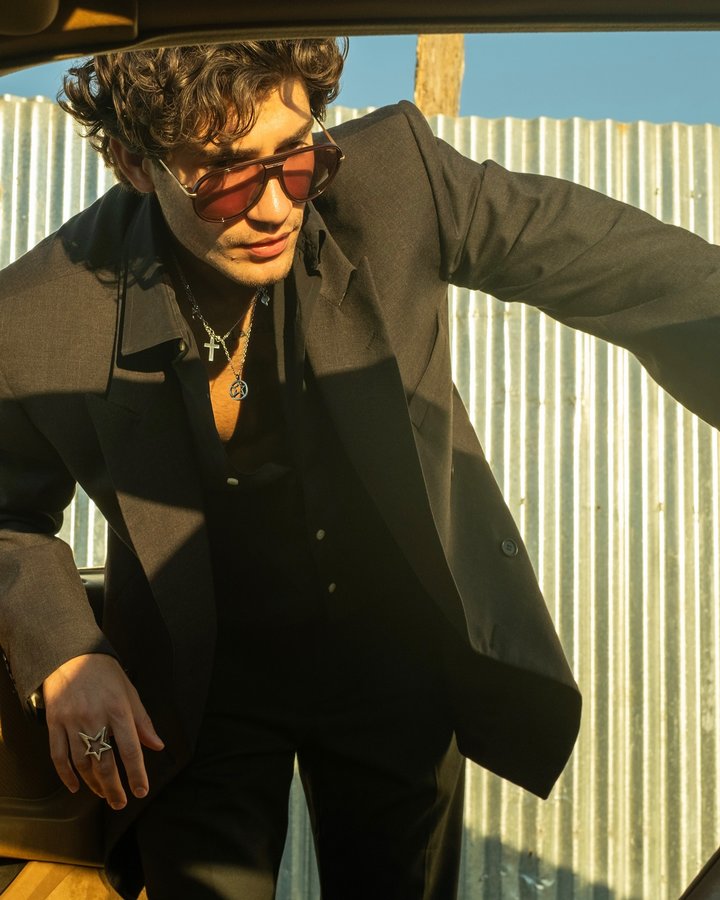 Instagram post by @michelangelo.vizzini for Carrera Eyewear. Caption reads: [...] driver @carrera 
@safilogroup....