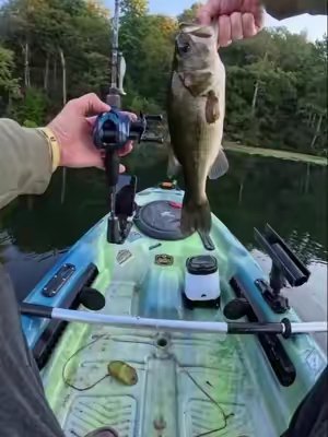 TikTok post by @ruerue_outdoors for KastKing. Caption reads: [...] 🤣 #fishing #bassfishing #bfsfishing....