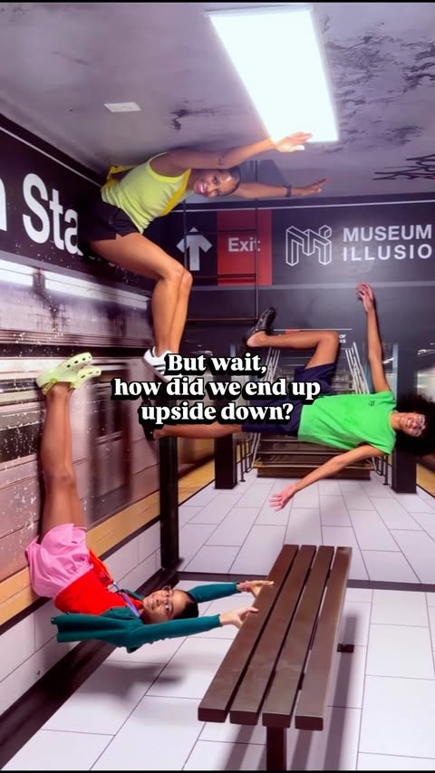 Instagram post by @nycmamaplus2 for Museum of Illusions. Caption reads: [...] it all in NYC? Think again. #ad Museum of....