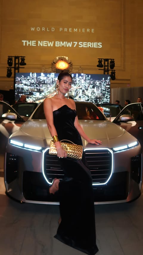 Instagram post by @ohn_mintyfresh for BMW. Caption reads: Celebrating the launch of an iconic @bmwusa BMW 7....