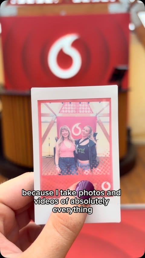 Instagram post by @katieowen for Vodafone Group. Caption reads: Having the best time at @officialrandl, cheers to....