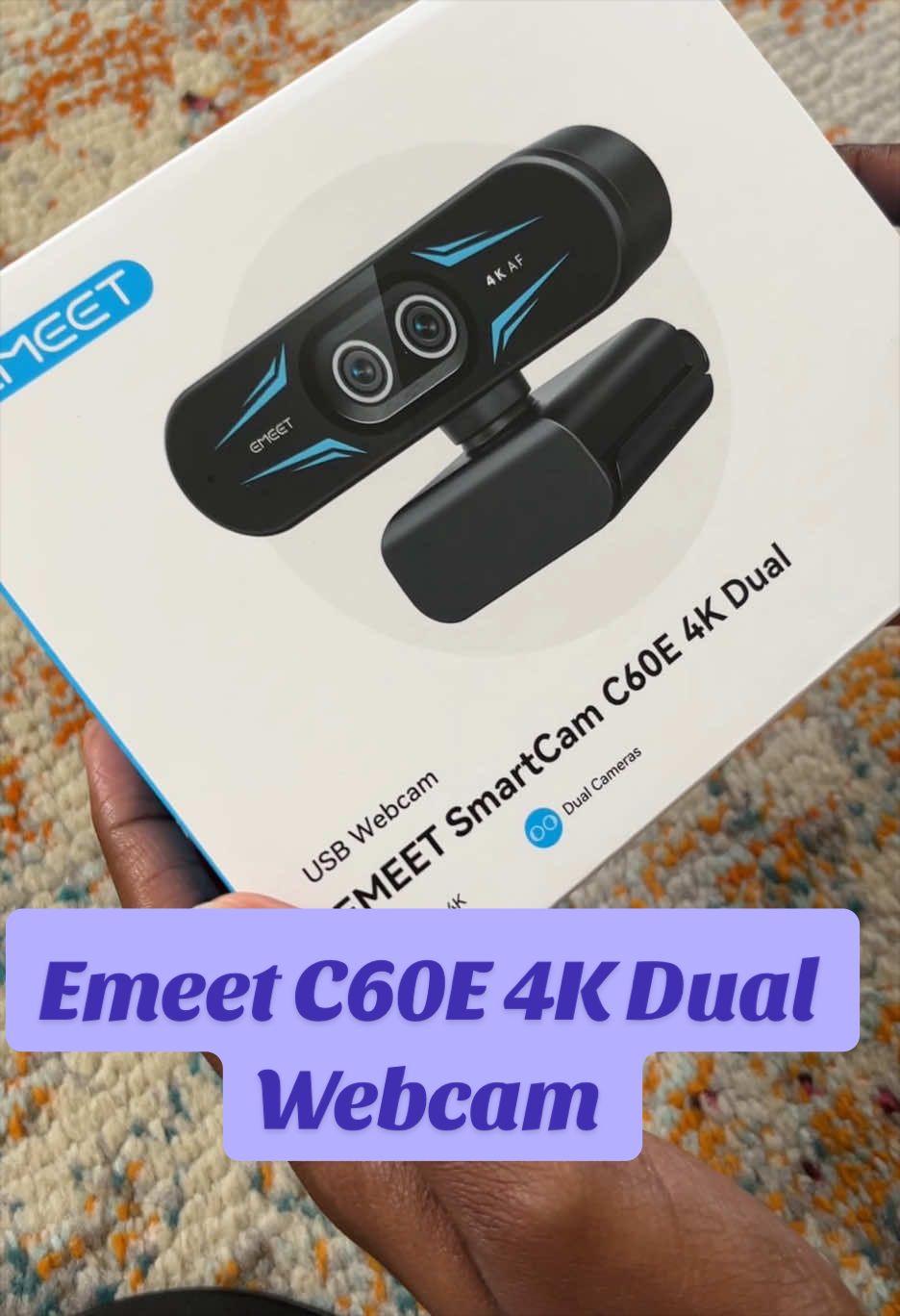 TikTok post by @bigdebra__ for EMEET. Caption reads: [...] would recommend. ✨ Link is above for the....