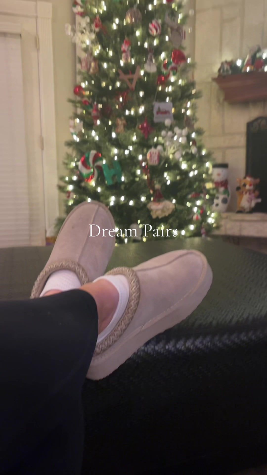 TikTok post by @yo_mama1220 for Dream Pairs. Caption reads: My favorite comfy shoes! #dreampairs #slippers....