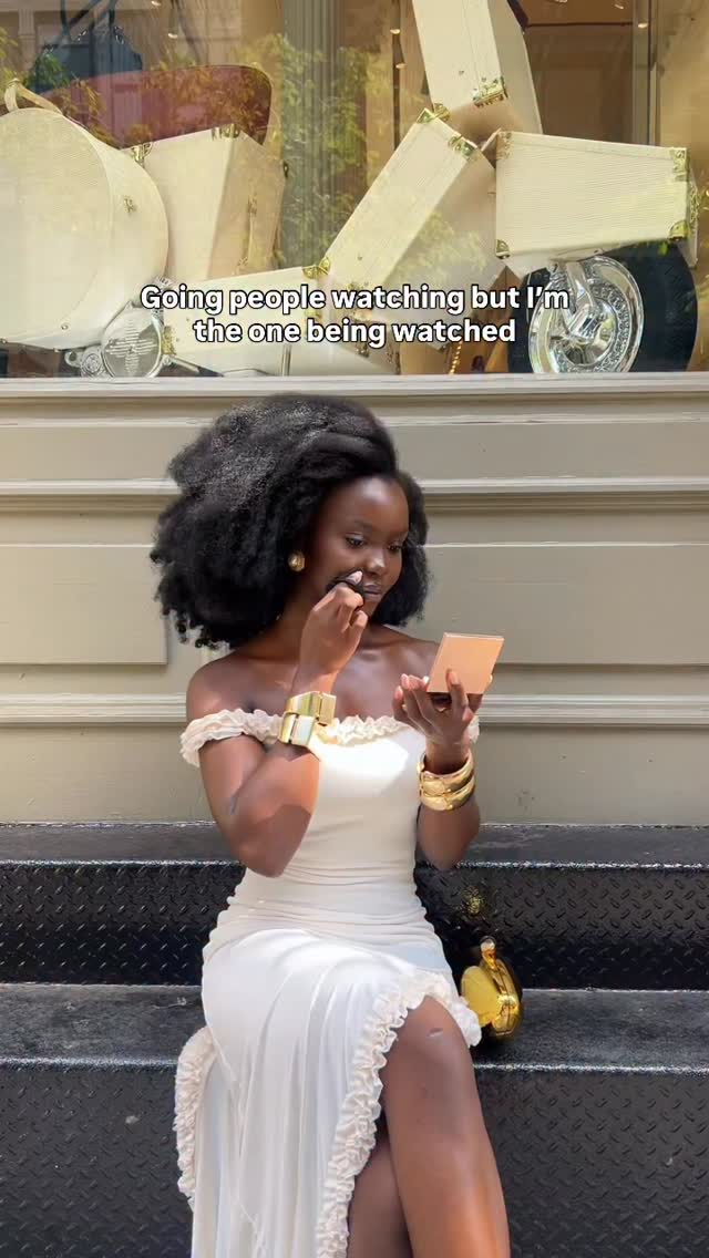 Instagram post by @eugeniakelcy for LAWLESS Beauty. Caption reads: Going people watching, but I’m the one being....